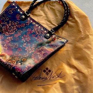 Patricia Nash Tapestry Tote optional crossbody strap.  Barely used/Multi Color